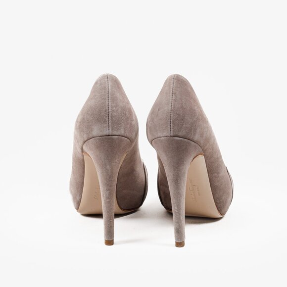 Salvatore Ferragamo Mauve Suede Platform Heels - Picture 3 of 10